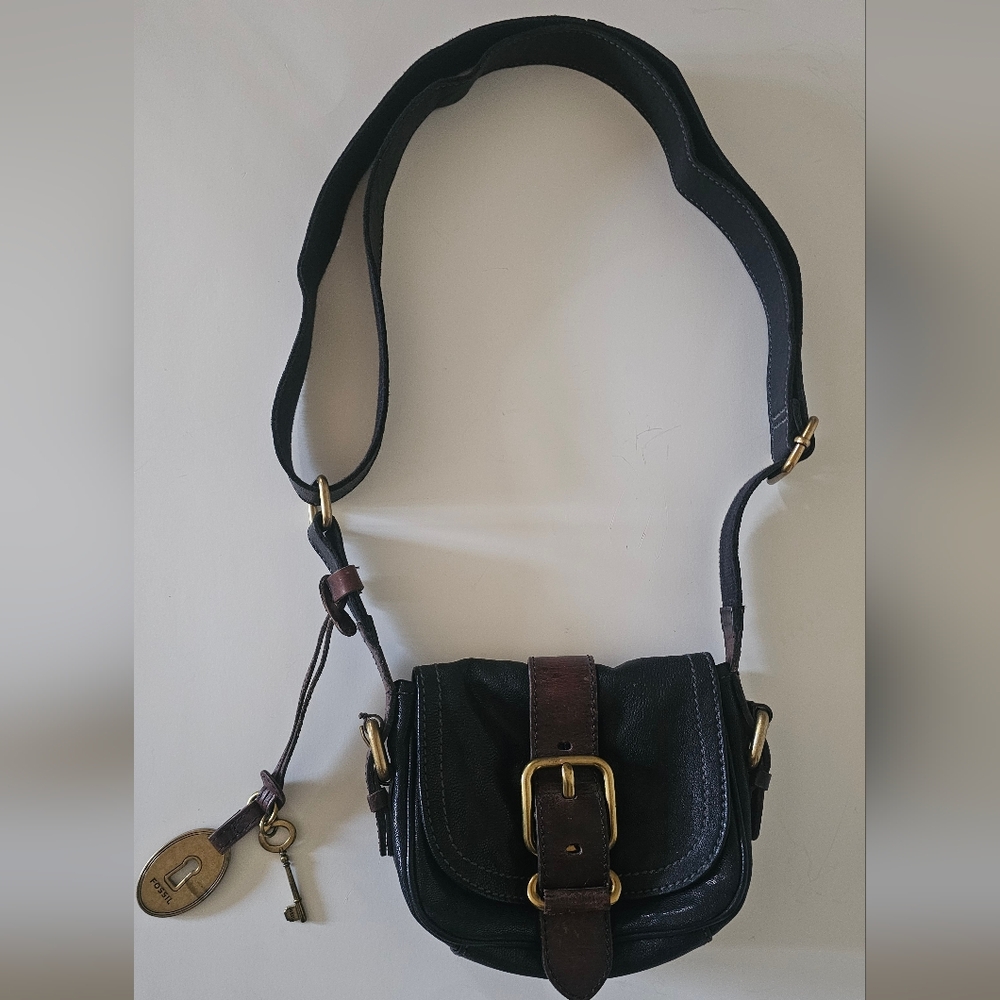 Vintage Fossil Emory Flap Shoulder Bag Crossbody, EUC
